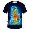 MINISO 3D Printed Movie "Predator" Alien Killer Men's T-shirt Cartoon Harajuku Fashion Adult Short Sleeved Round Neck Top Clothing