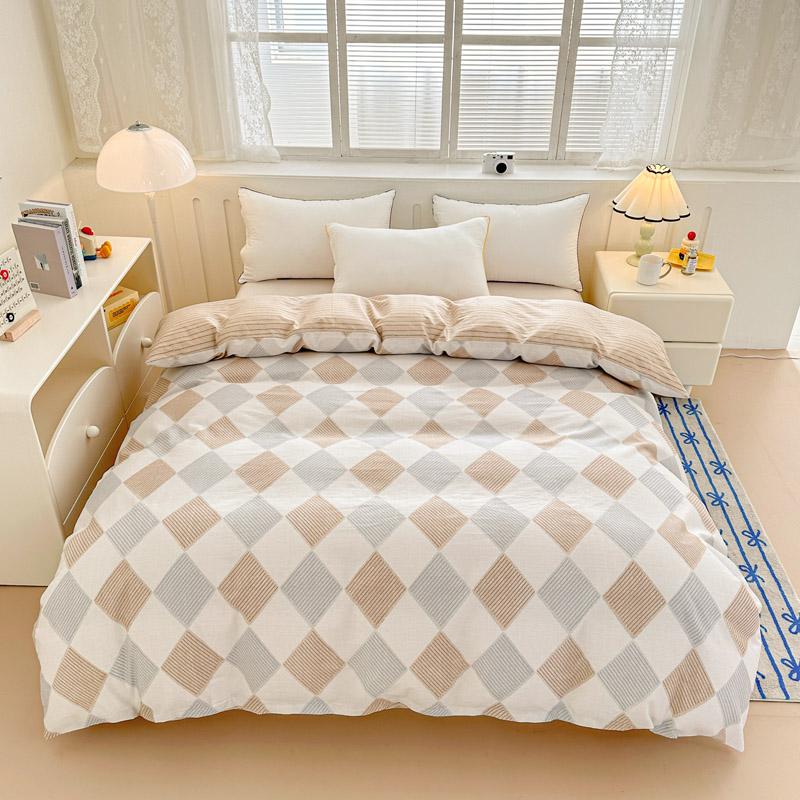 1Pc Cotton Breathable Skin-Friendly Printed Quilt Cover (Pillowcase To Be Purchased Separately) Single Double King Size Bed