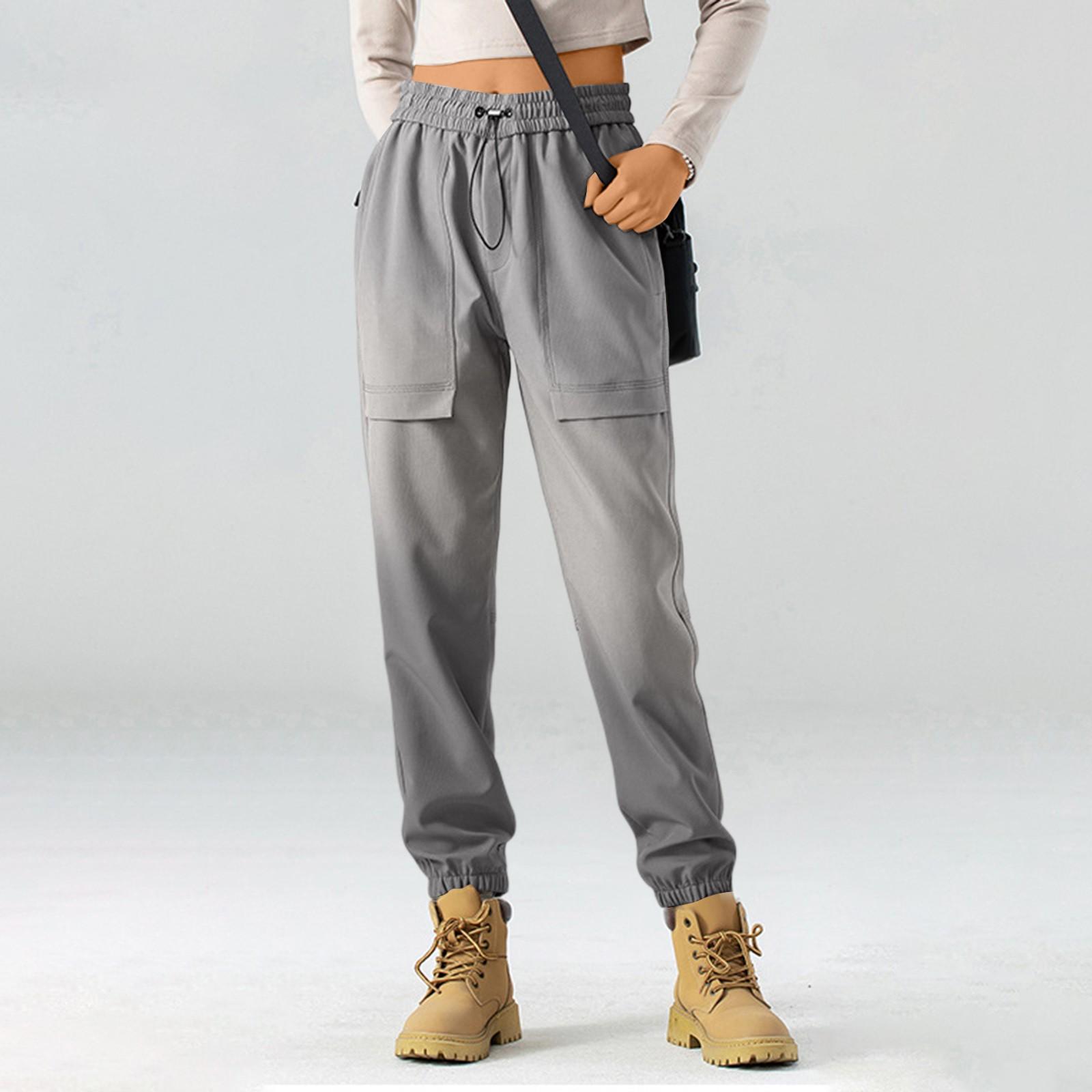 

Women s Fashion Workwear Pants High-waisted Mountaineering Sport Pants Loose Retro Casual Quick-drying Pants L