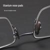 Extra Wide Semi-Rimless Men's Glasses for Myopia & Astigmatism, Large Face Fit, Pure Titanium Frame