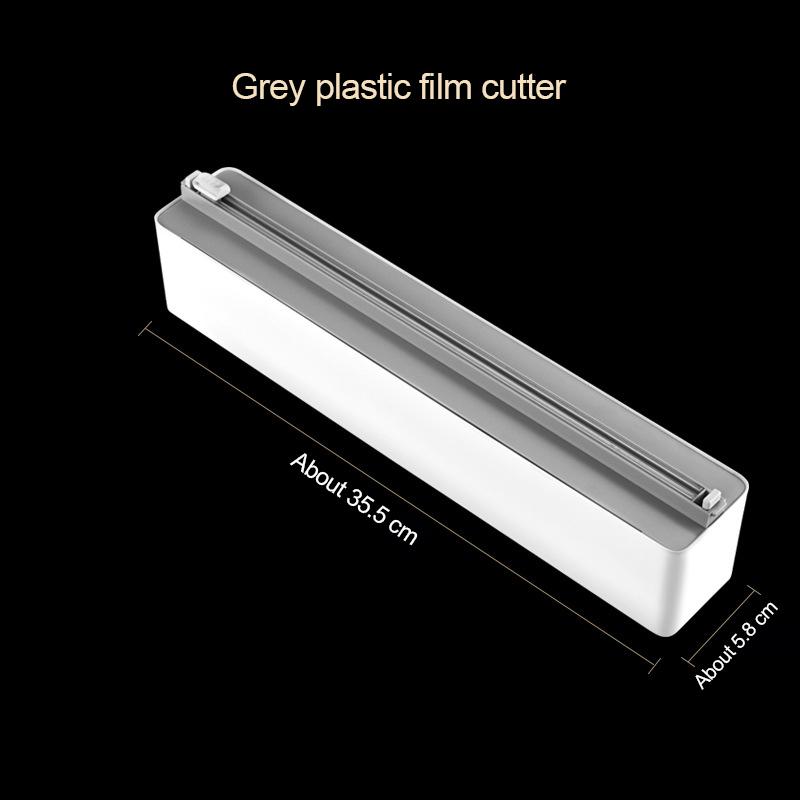 

Коробка для резки пищевой пленки, алюминиевая фольга, выдвижной нож, хранение на кухне, диспенсер для пищевой пленки, резак, кухонные принадлежности серый