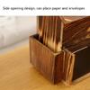 Handmade Wooden Mailbox Retros Lockable Compartment Detachable Board Storage Area Wall Mount Installation