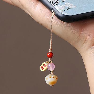 Diy Decoration Cat Paw Phone Strap Anti-Lost Hang Ornament Pendant Girl Women Keychain Hanging Lucky Cat Charm Lanyard