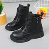 Children's Martin boots for spring and autumn, girls' single boots for dancing, black short boots for autumn and winter, boys' fleece-lined and