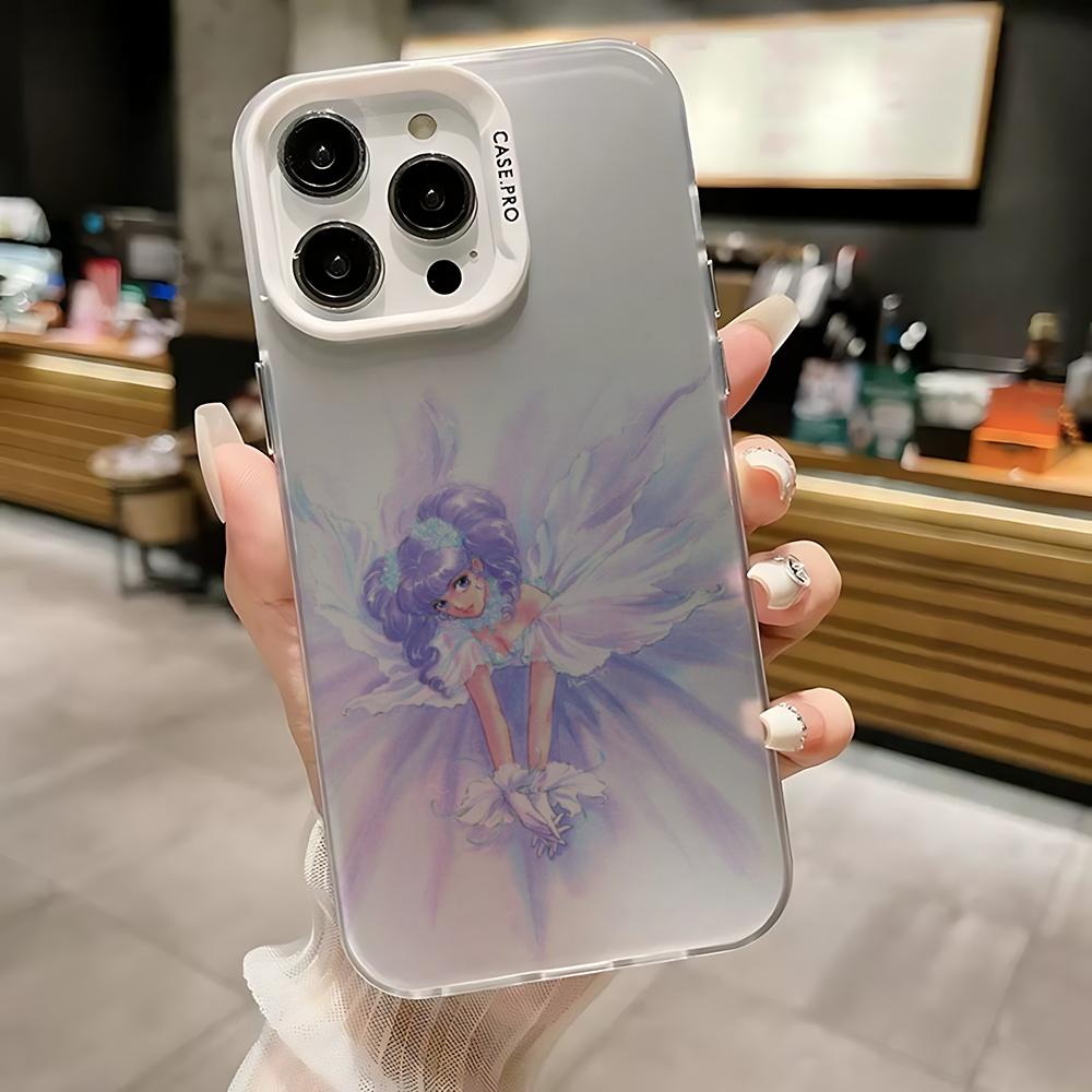 C-Creamy Mami Magic Phone Case For iPhone 16,15,14,13,12,11,Mini,Pro,SE,MAX White Matte Shockproof Cover