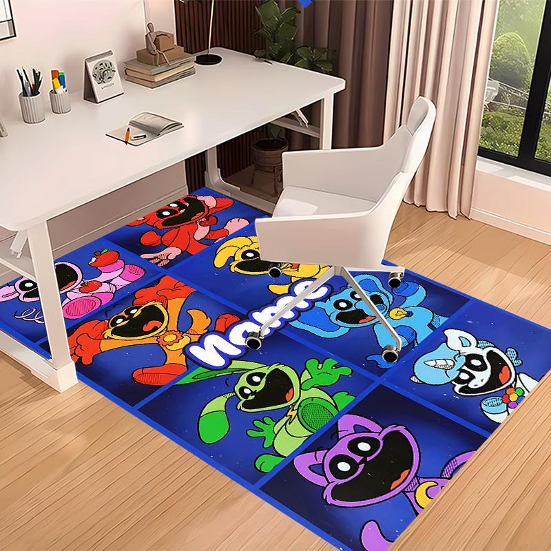 Custom Personalization Smiling Critters Print Area Rug - Soft, Washable Non-Slip Indoor Mat,Living Room,Home&Office Decorative Rug