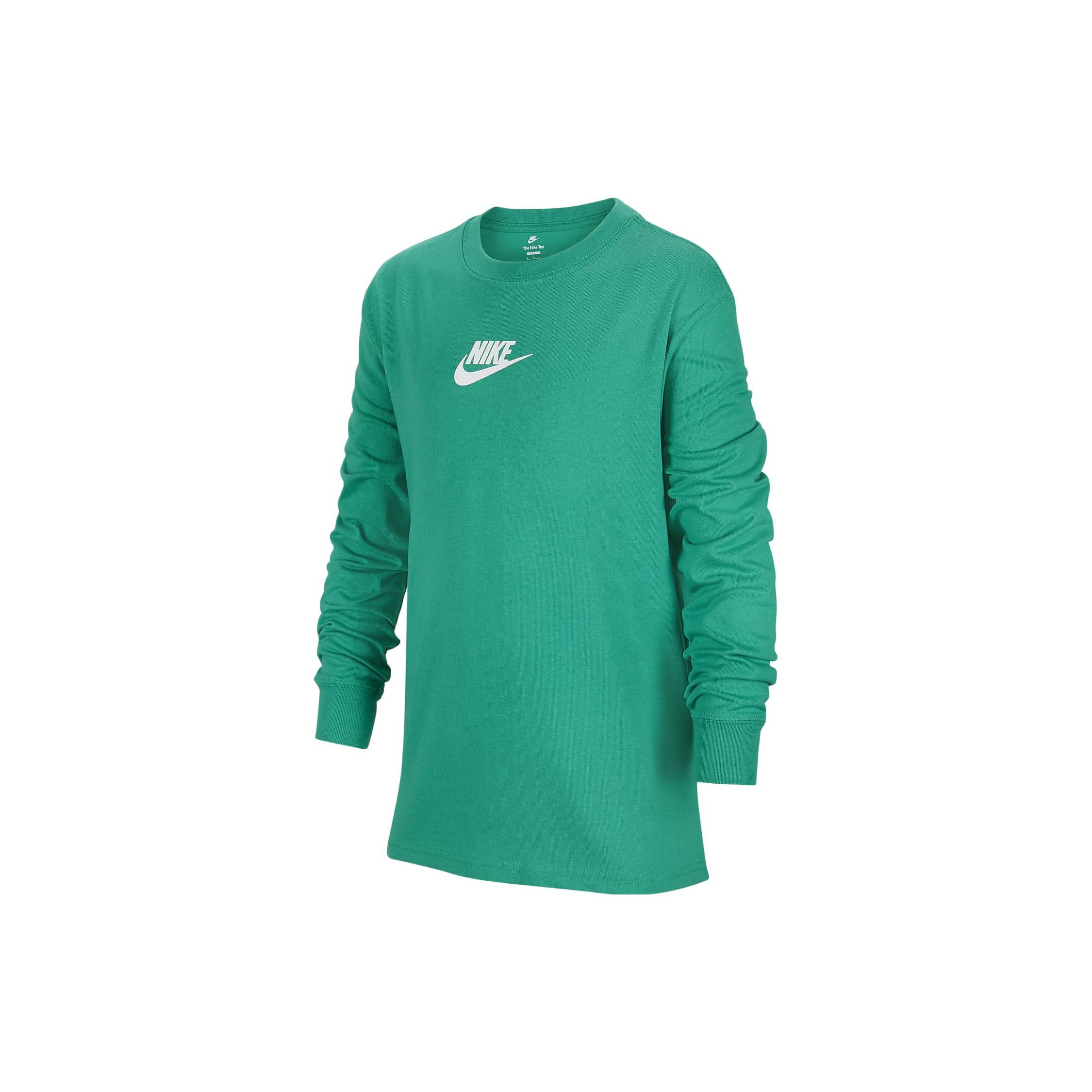 

Nike Sportswear Solid Logo Long Sleeve T-Shirt Kids Tops Green FJ2958-324 XL
