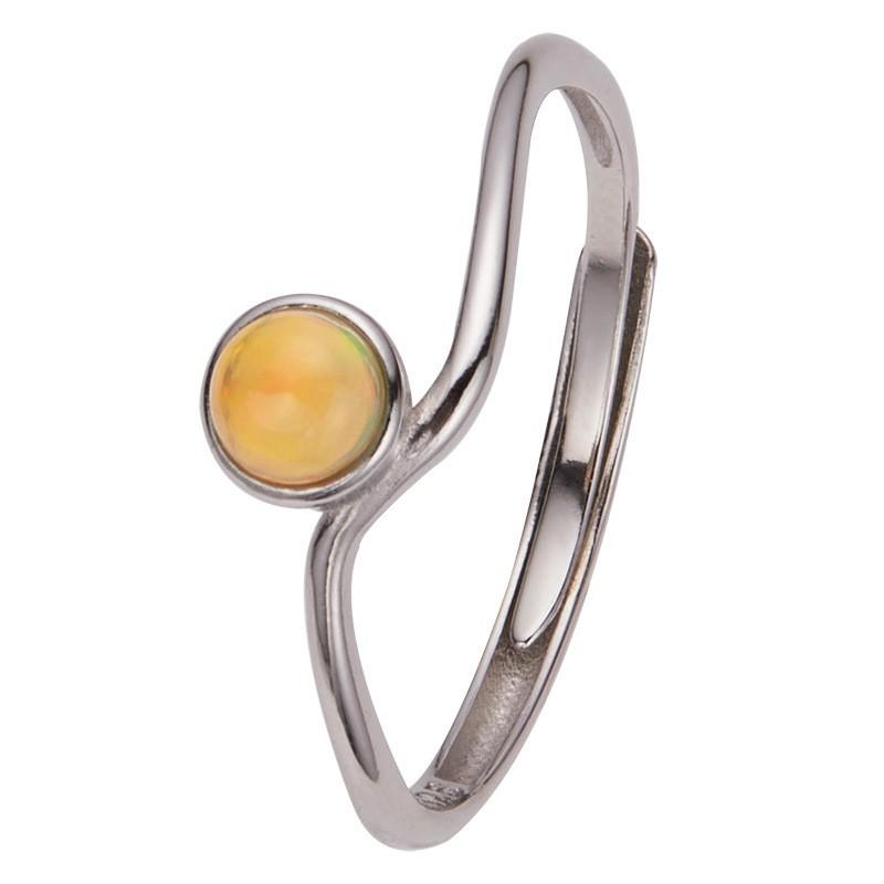 Womens Natural Amethyst Citrine Garnet Ring Geometric Jewelry