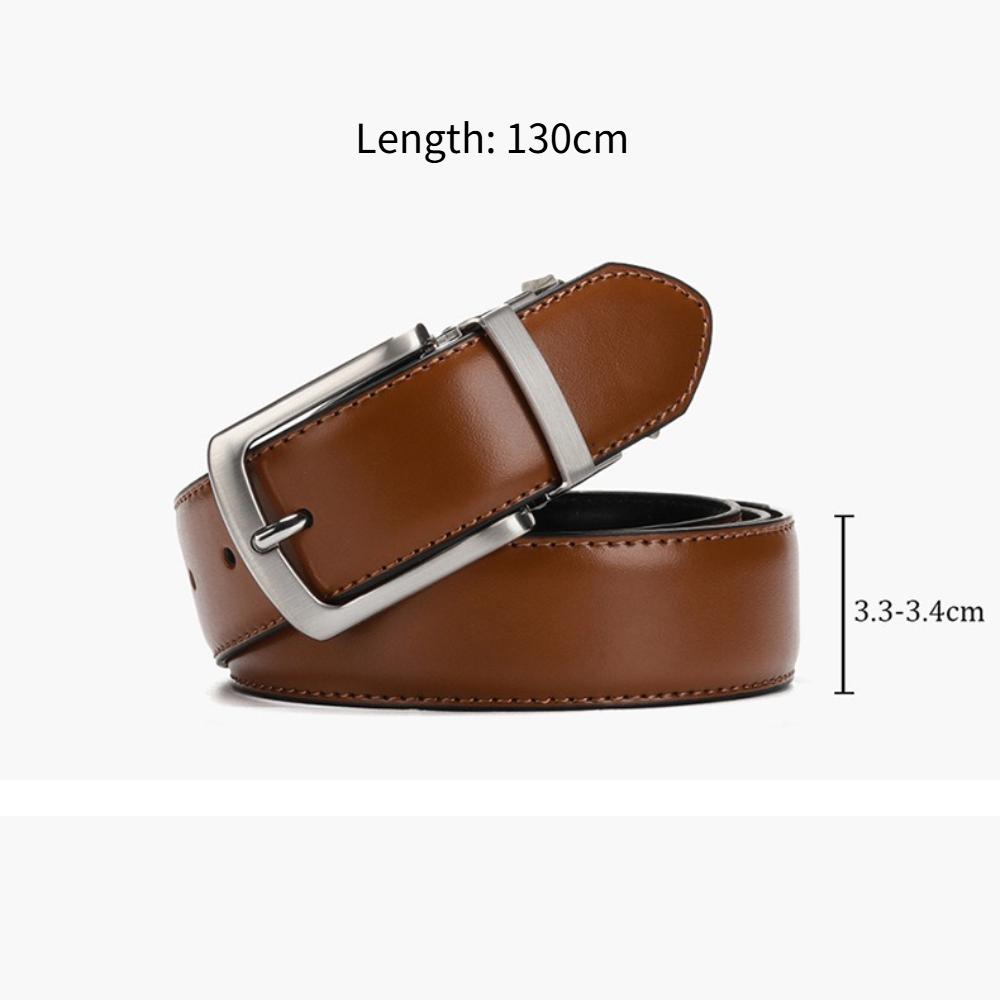 Belt Men's Rotating Button Head Pin Buckle Belt Men's Versatile Double Sided Belt Body Belt