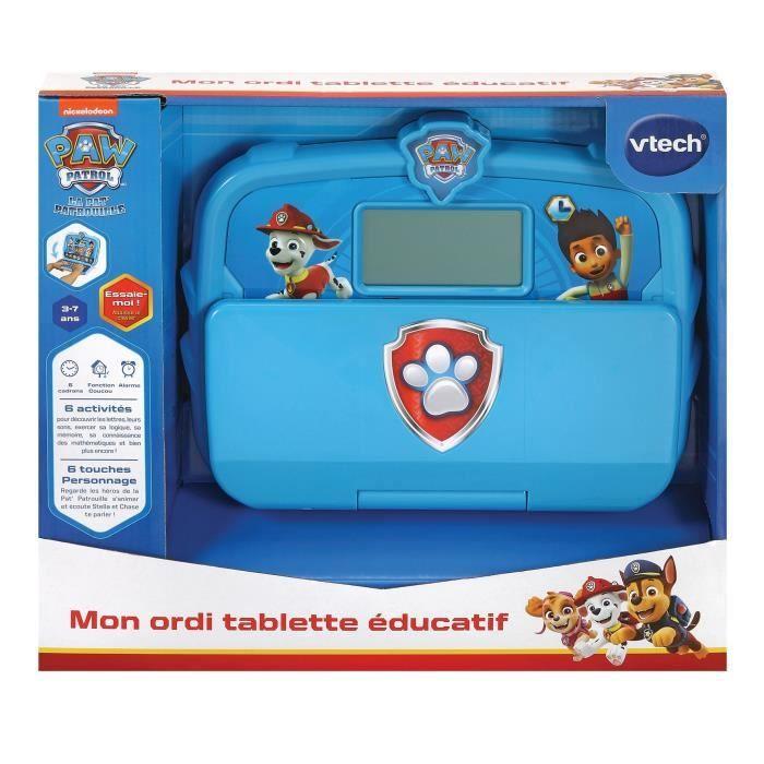 Ordinateur tablette éducatif vtech - pat patrouille - convient aux enfants de 3 ans et plus - bleu