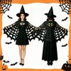 Halloween Spindelvekappe Kostymetilbehør Voksne Unisex Filtkappe Fest Utkledning Rekvisitt