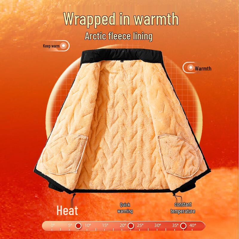 

Jeanswest Men s Arctic Fleece Lined Padded Winter Jacket 2XL