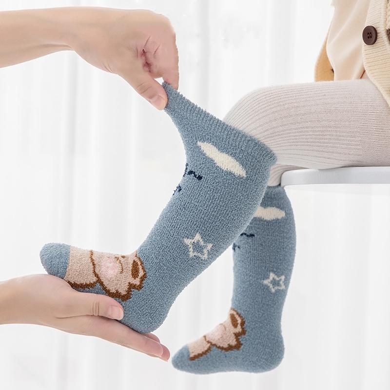 Thicken Baby Kids Thermal Socks Children Autumn Winter Long Socks Warm Toddler Boys Girls Home and School Floor 0-3years Socks