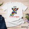 It's Ok To Be Different Autism Awareness Giraffe Kids Unisex T-shirt