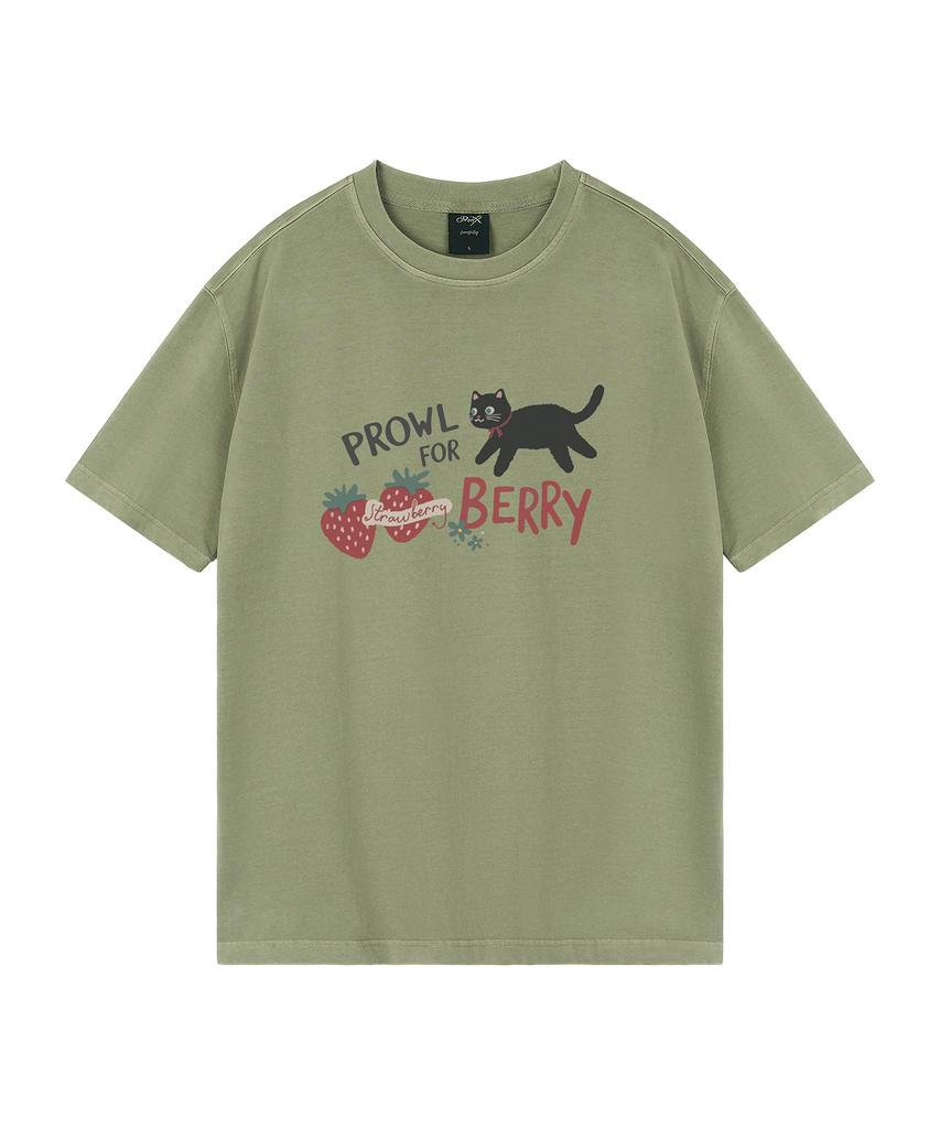 WILDROCK Prowl For Berry Pigment Oversized Short Sleeve T-Shirt (Cropped) (Type B)