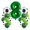 Green Yin Football Series Latex Balloon Digital Aluminum Film Set Baby Birthday Party Decoration Scene Arrangement