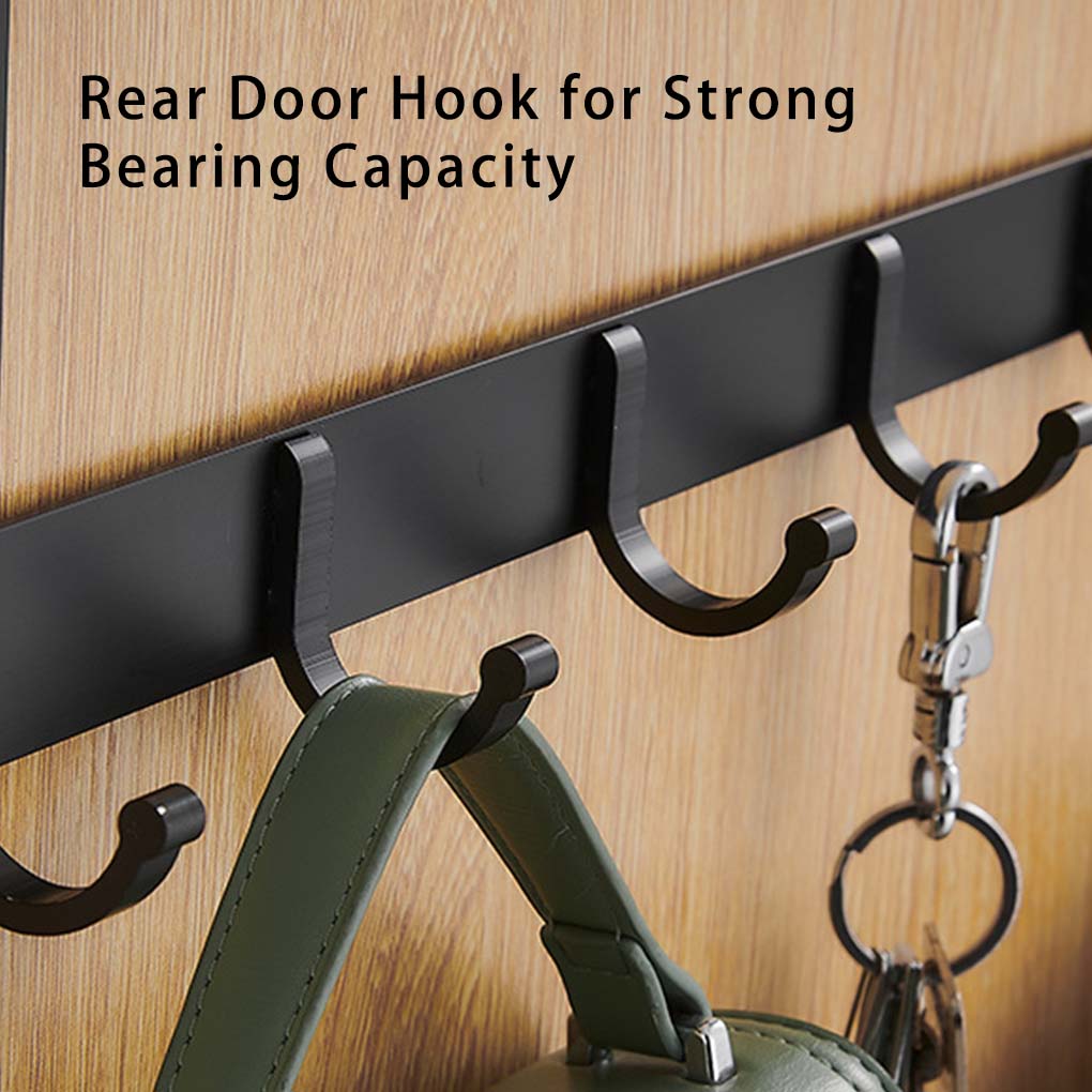 Rear Door Hook Bathroom Organizer Rack Arc-shaped Wall Hanging Hooks Rustproof Clothes Coat Racks Hat Towel Holder