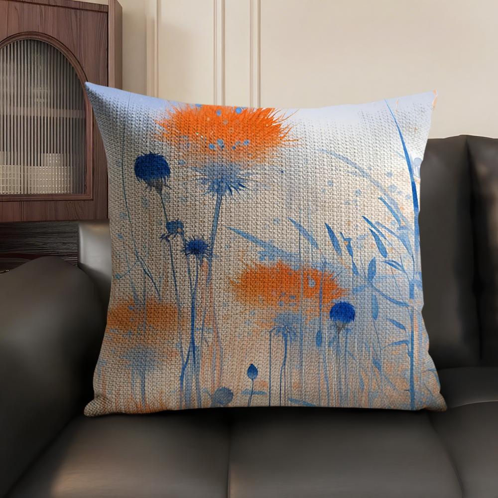 

Beautiful natural flower cornflower Pillow Case DoubleSided Printing Short Plush Sofa Cushion Cover Bedroom Bedside Pillow 30X30cm