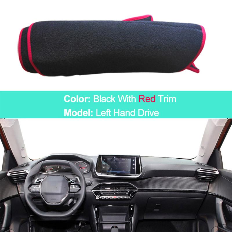 Car Dashboard Cover for Peugeot 2008 E-2008 208 E208 GT - Carpet Dashboard Pad Sun Protection UV Cushion Car Accessories