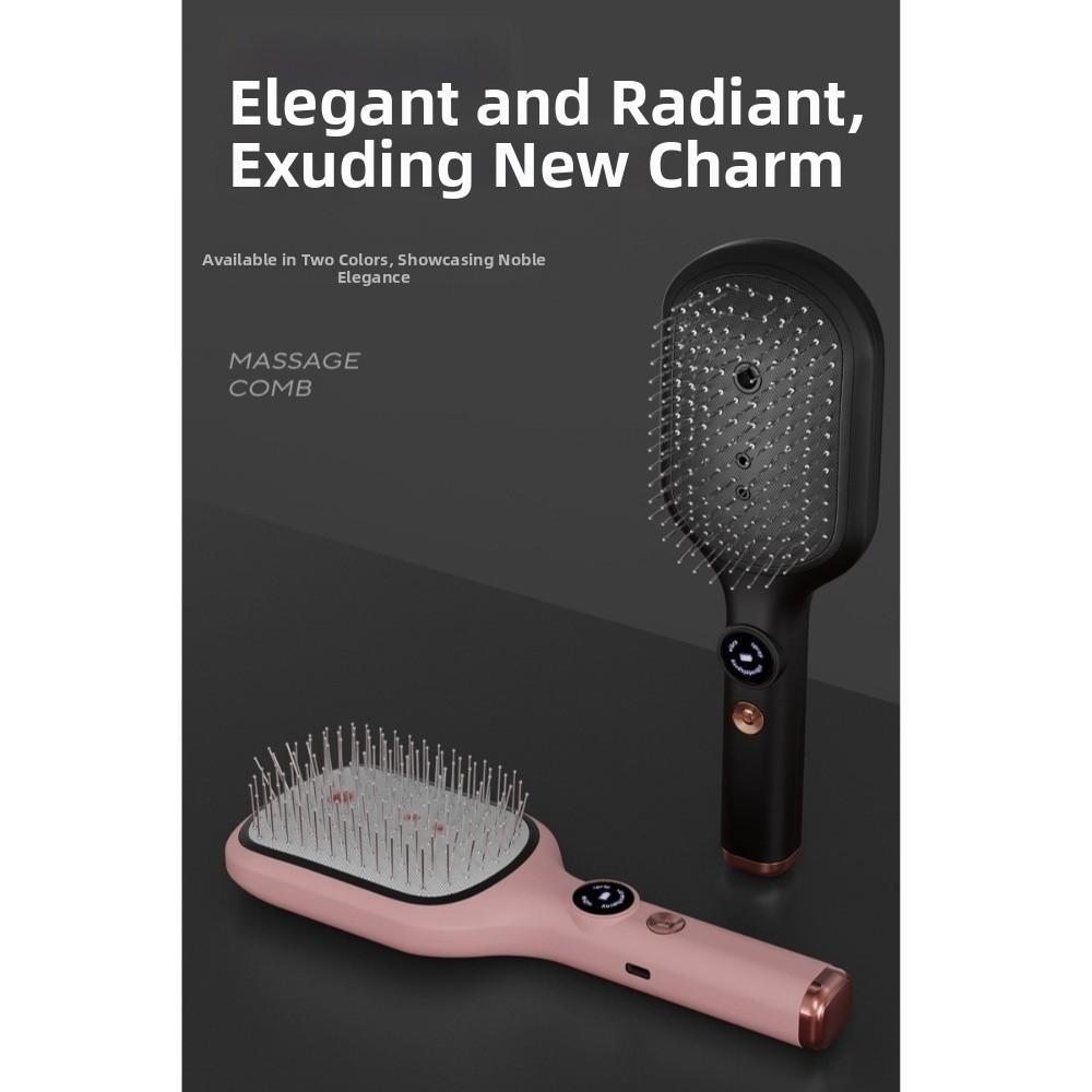 Cuidado del Cabello Luz Roja Spray Masajeador Peine Multifunción 2 en 1 Cepillo de Cabello con Nebulización Barbería Salón