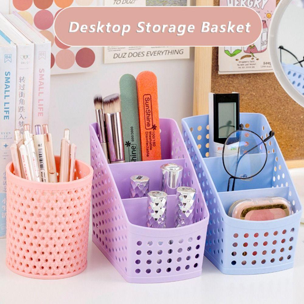 Large Capacity Stationery Storage Basket Morandi Color Desktop Organizer  Desktop Use