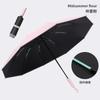 Automatic umbrella, enlarged reinforcement, sunscreen, both men and women, weather and rain, UV protection, reverse folding sun umbrella
