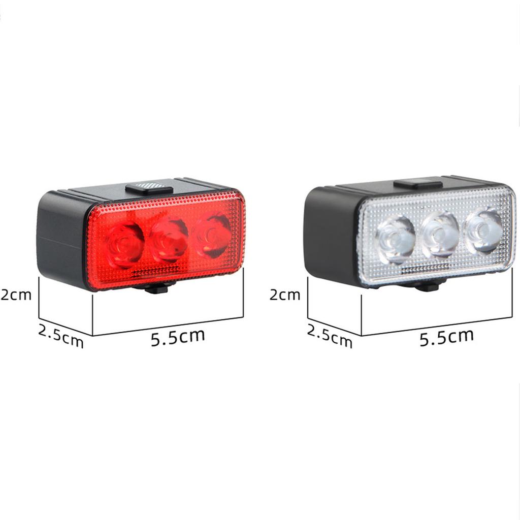 Bike Light Set USB Rechargeable Water Proof Front and Rear Bicycle Light Set for Night Riding Front and Rear Set