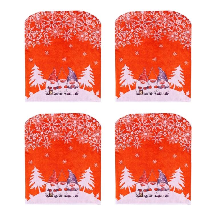 1/4 шт. Чехлы на стулья для Рождества, декоративные чехлы на обеденные стулья для отеля, дома, кухни, украшение для рождественской вечеринки красный