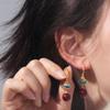 Enamel Chinese Earrings Personalized Vintage Earrings Exquisite Flower Earrings  Cheongsam