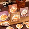 1pack/30Pcs Bread Toast Theme Simulation Food Sticky Notes Cute Gourmet Style DIY Handmade Album Scrapbooking Decorative Paper