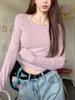Sweet Hanging Neck Fake Two Pieces Tops Women Korean Chic Bottoming Slim T-Shirt Harajuku Fashion Casual Clothes Autumn 2024 New