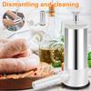Manual Sausage Stuffer 2.2 LBS Stainless Steel Vertical Sausage Maker Machine with 4 Filling Tubes Meat Stuffing Filler Machine