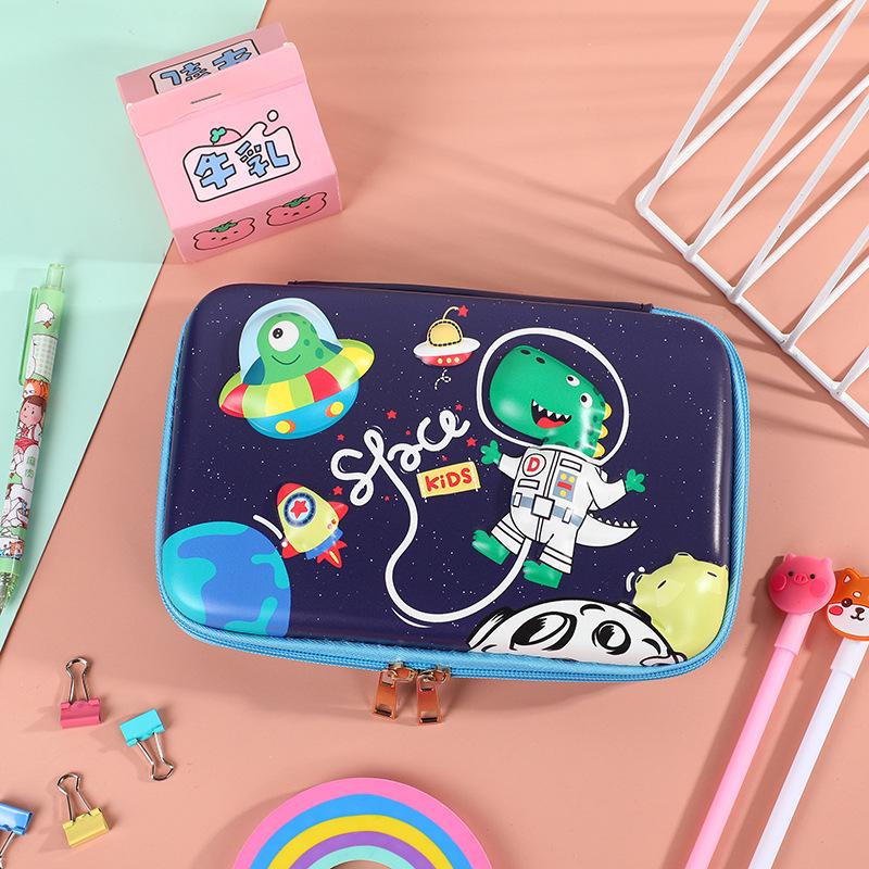 Cartoon Astronaut Large Capacity Pencil Case - Multi-purpose EVA Pencil Box for Kids