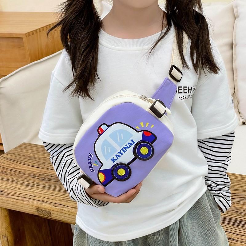 

Trendy Multi-color Childrens Chest Bag With Fun Car Design Perfect For Everyday Use фиолетовый