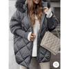 Cappotto Invernale in Cotone con Cappuccio da Donna Street Soprabito con Collo in Pelliccia Casual Ispessito con Cerniera Giacca Calda Parka Femminile Top Capispalla