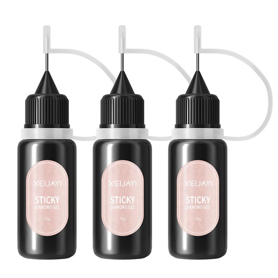 No Wipe Rhinestone Charm Adhesive Gap Nail Glue Filler Sealant UV/LED Cured Long-Lasting Nail Art Tool DIY & Salon Professional Use
