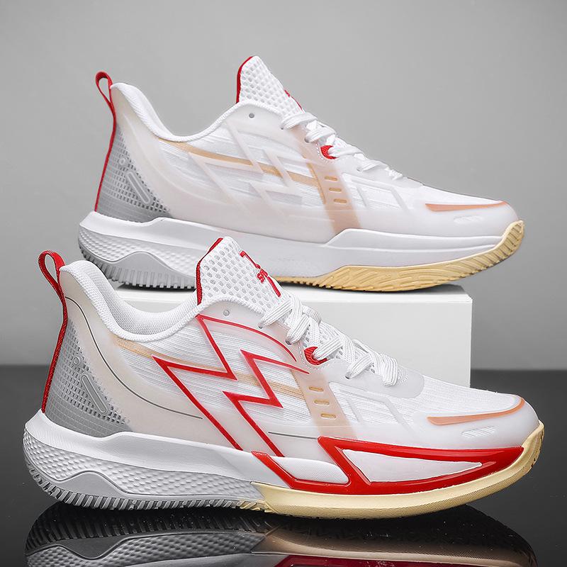 

Basketball shoes men s and women s low-top actual combat summer mesh breathable non-slip wear-resistant shock absorption lightweight soft-soled stu 45