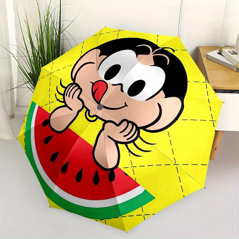 1pc Watermelon Magali, Cartoon Themed High-quality Umbrella,Automatic Opening and Closing Umbrella,Multi-functional Umbrella G0811212