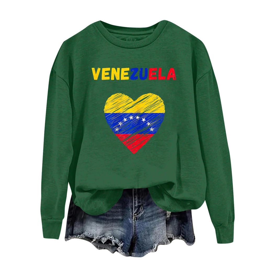 Damen bedruckter lässiger Sport-Kapuzenpullover mit langen Ärmeln und rundem Ausschnitt