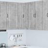PORTO Wall Mounted Corner Cabinet Concrete Grey 57 X 57 X 100 Cm Particleboard