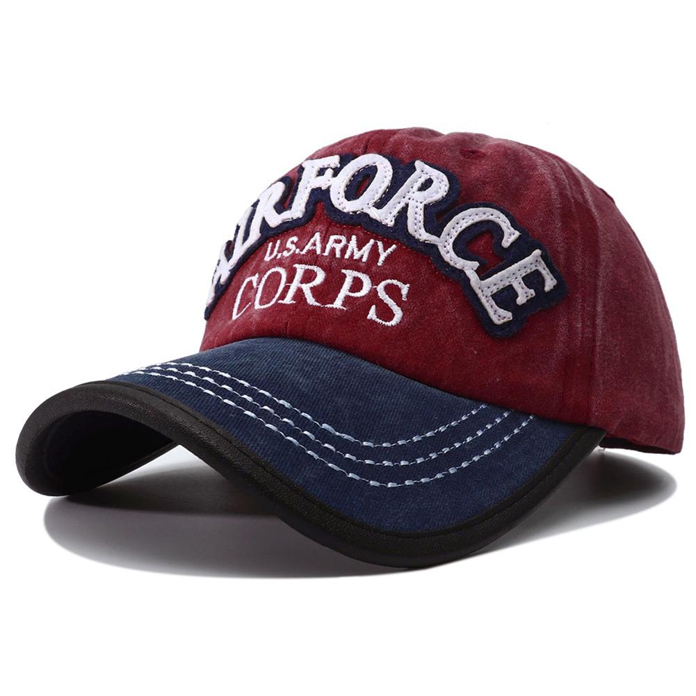 Trucker Dad Outdoor Casual Style Street Urban Hop Hip Hat Snapback Adjustable Cotton Washed Cap Baseball Vintage Stitching Embroidered U.S.Army Trendy