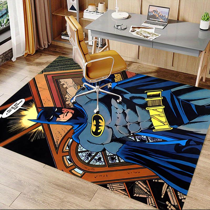 Batman Action Pose Carpet For Playroom Bedroom Living Room Sofa Home Decorkids Game Area Rug Nonslip Floor Mat