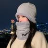 Winter New Hat Scarf Set Fleece Thickened Cycling Warm Snow Hat Outdoor Cold-proof Pullover Hat