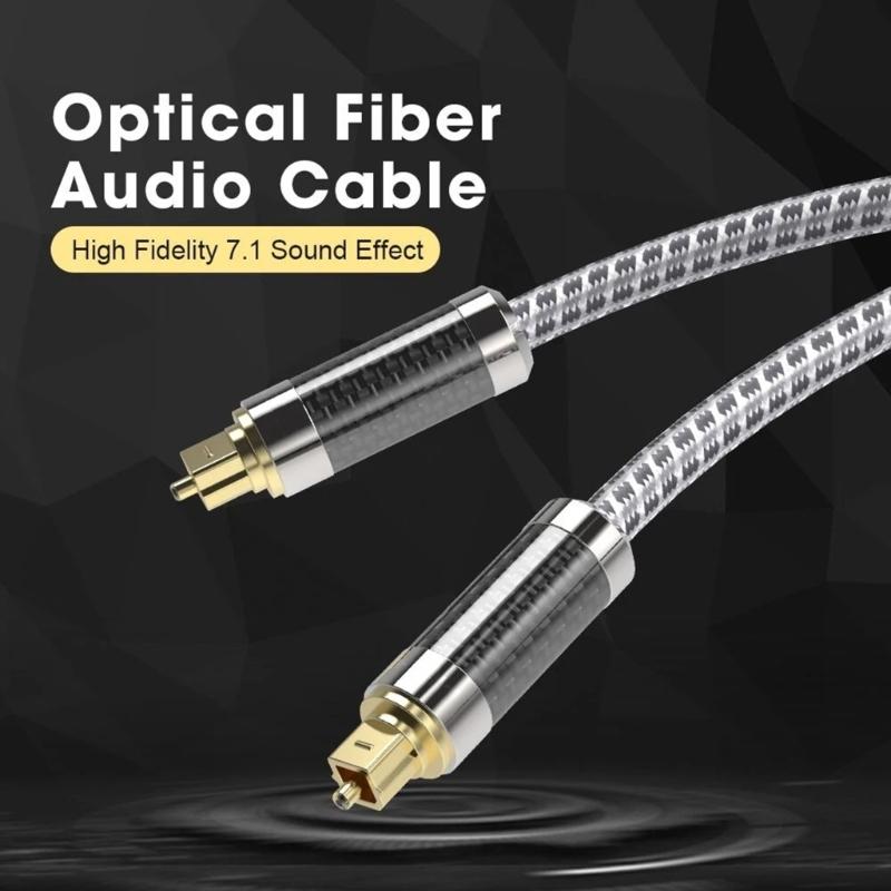 Digital Optical Audio Cable SPDIF Optic Fibre Cable Suitable for-HiFi 7.1 Amplifiers Bluray Player Television Projector