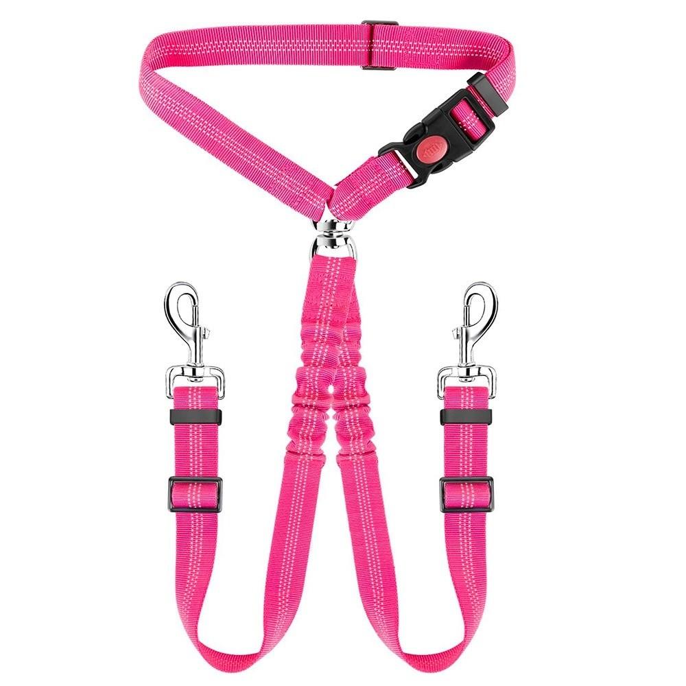 

Double-headed Dog Harness Adjustable Tension Split Connection Pet Harness Headrest Attachment Car Use Dog Leash Dog Restraint розы красного