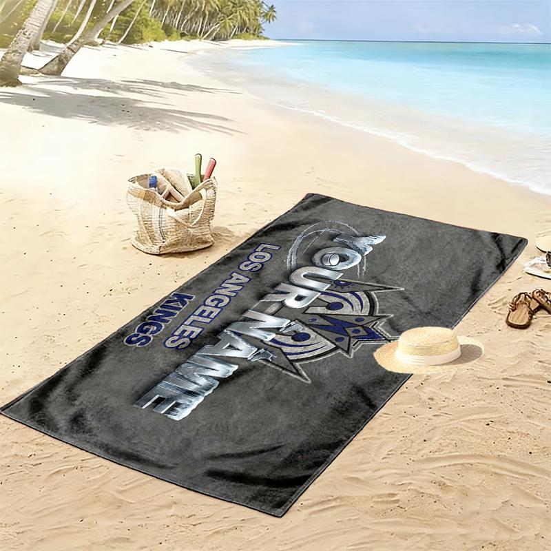 Custom Name,Los Angeles Kings Print Beach Towel, Large Soft Quick Dry Towel for Beach Camping Swimming