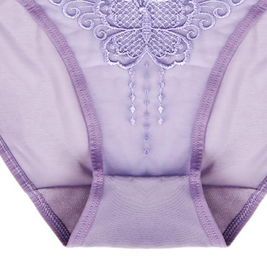 Embroidery Butterfly Lace G-String Thongs for Women Sexy Low Waist T-back Underwear Transparent Sheer Mesh Panties