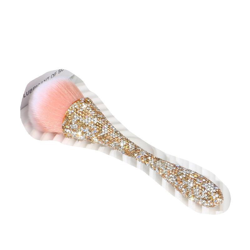 Diamond set eye shadow dust brush slender small waist beauty tool paste diamond thin rod powder brush