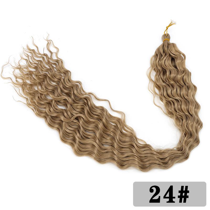 30Inch Syntheitc Pre Stretched Long Deep Wave Curly Braiding Hair Extensions Ocean Wave Crochet Hair for Women