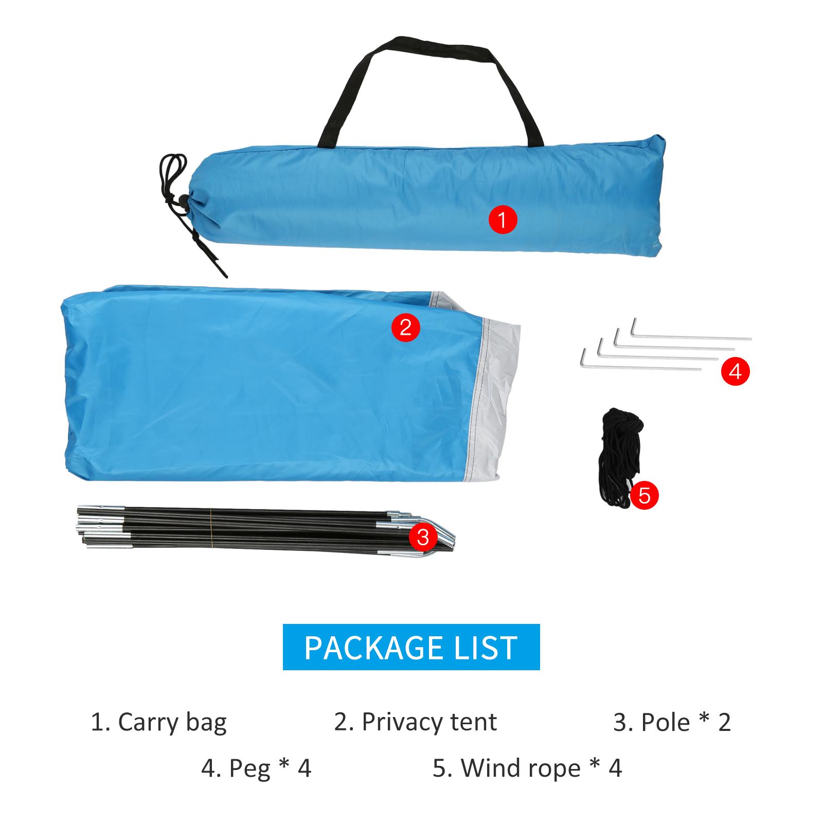 Tente D'intimité Portable 1 Personne - Cabine De Plage, Toilettes Ou Douche De Camping